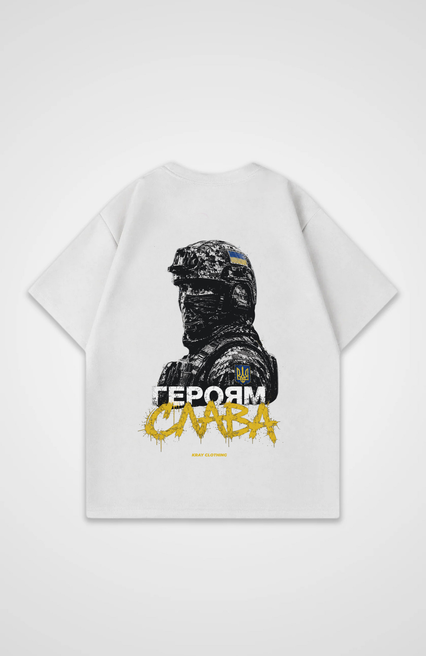 Ruhm den Kriegern Oversized Shirt - White Back (Designed)
