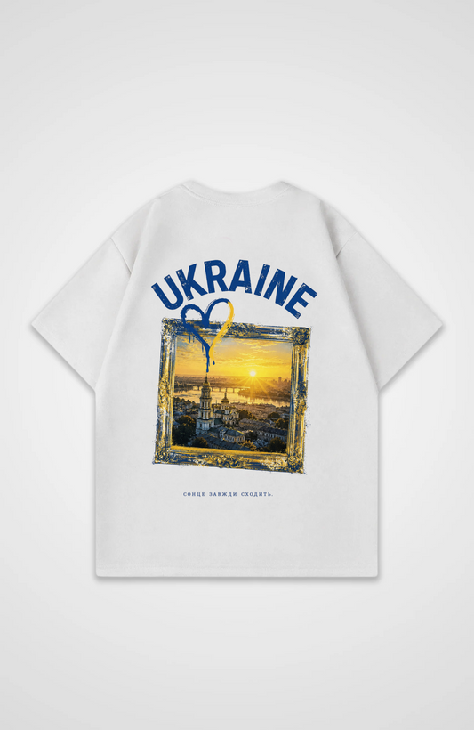 Ukraine Oversized Shirt - White Back (Designed)