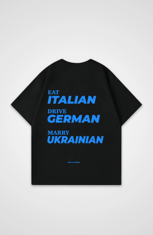 Marry Ukrainian Oversized Shirt - Black Back (Designed)