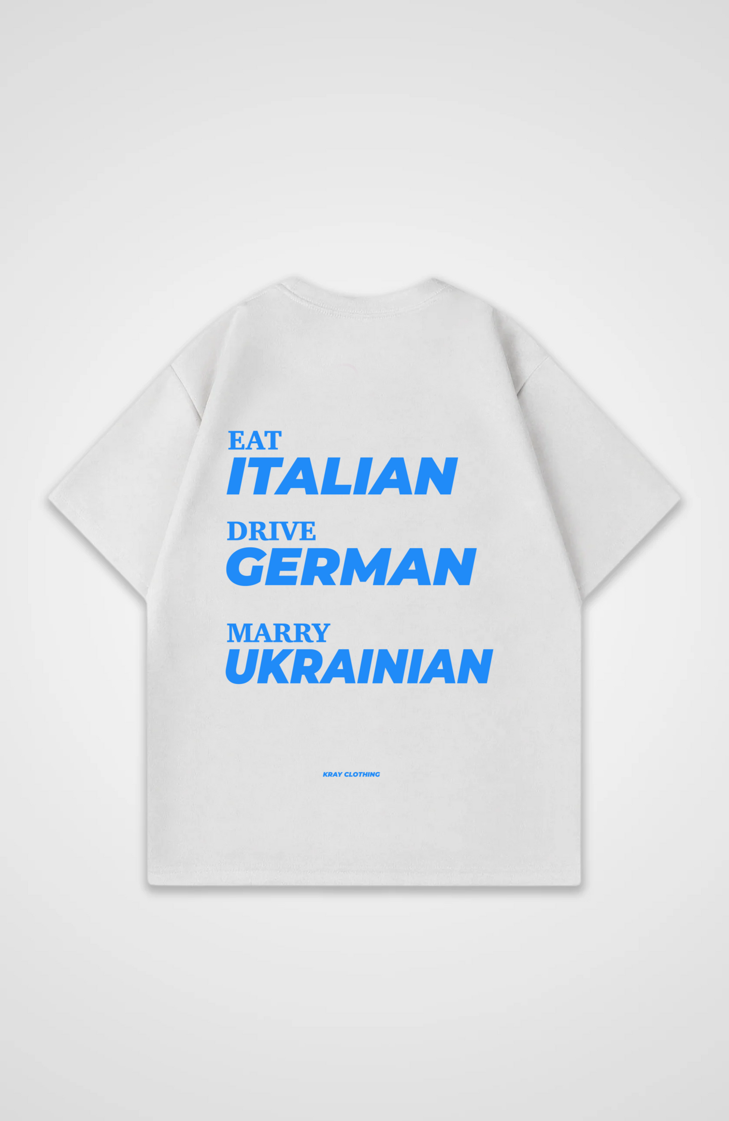 Marry Ukrainian Oversized Shirt - White Back (Designed)
