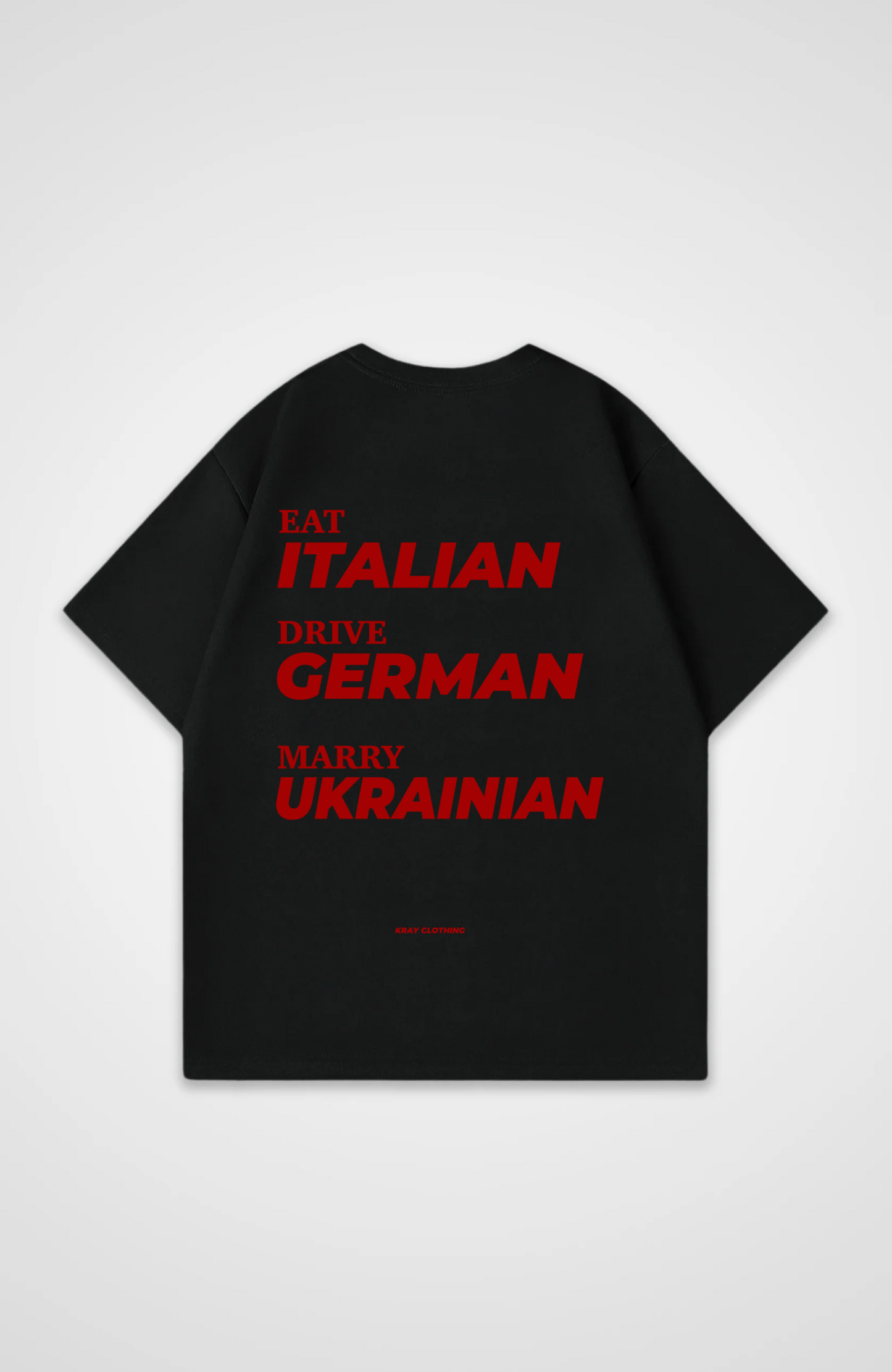Marry Ukrainian Oversized Shirt - Black Back (Designed)