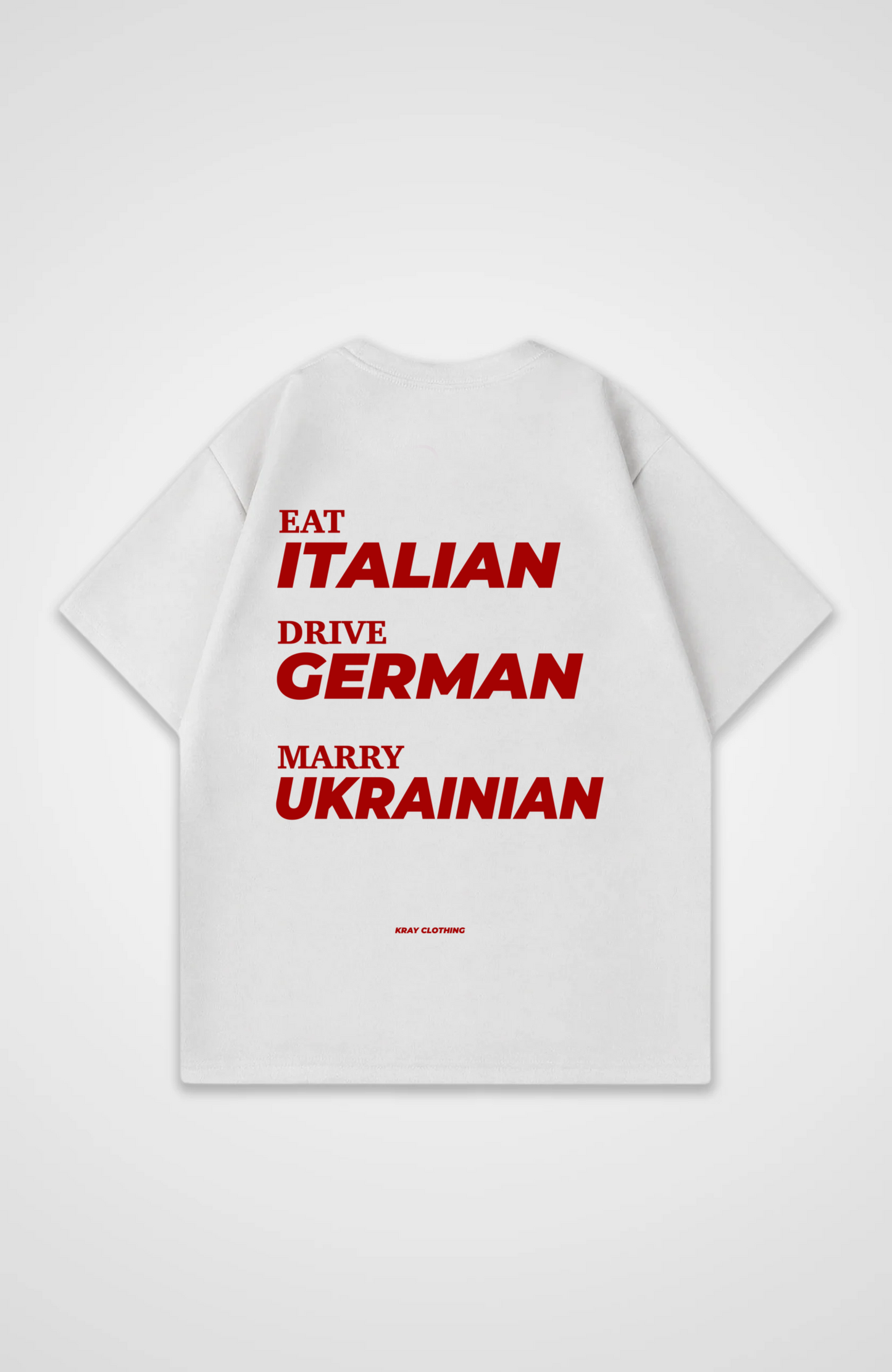 Marry Ukrainian Oversized Shirt - White Back (Designed)