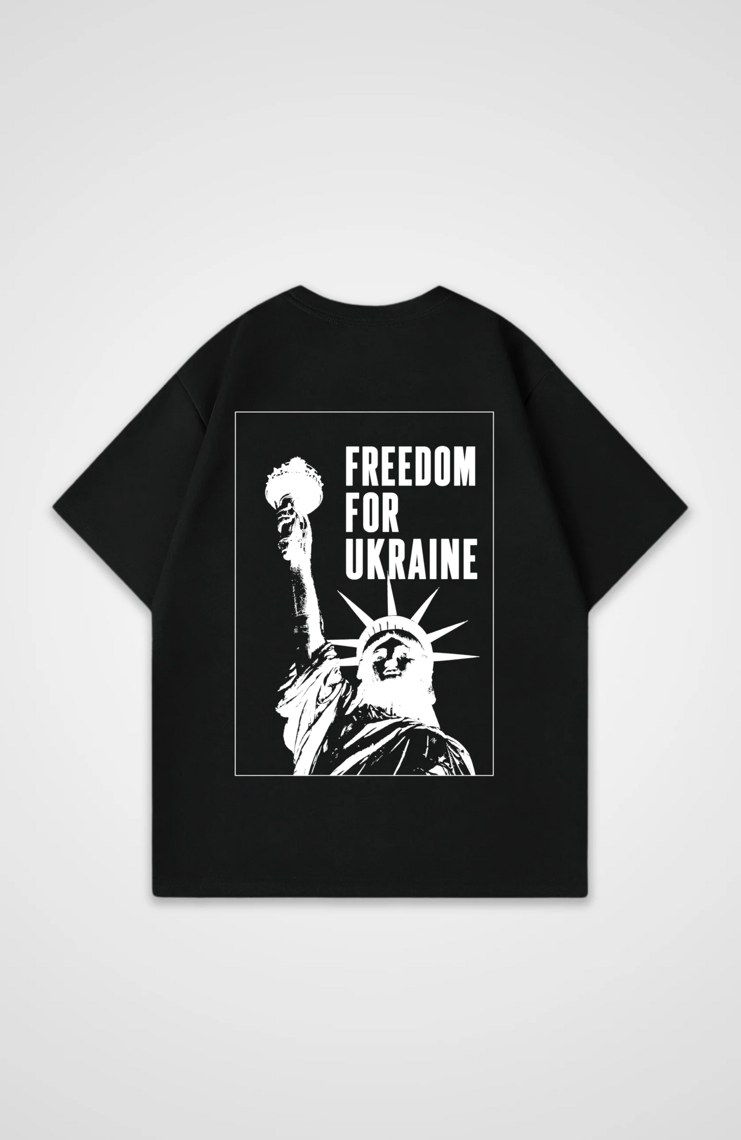 Freedom for Ukraine Oversized Shirt - Black Back (Designed)