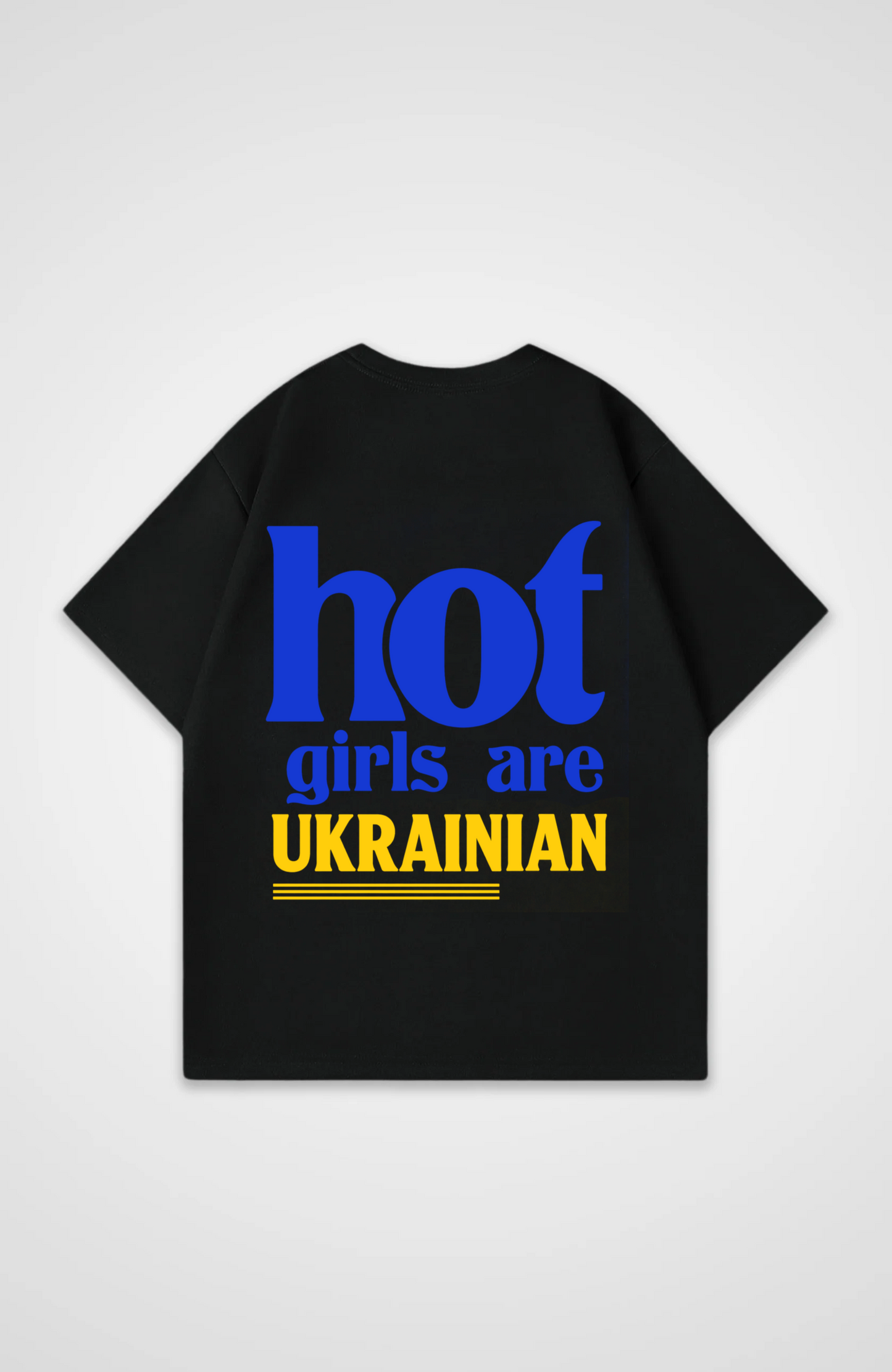 Hot Girls Ukrainian Oversized Shirt - Black Back (Designed)