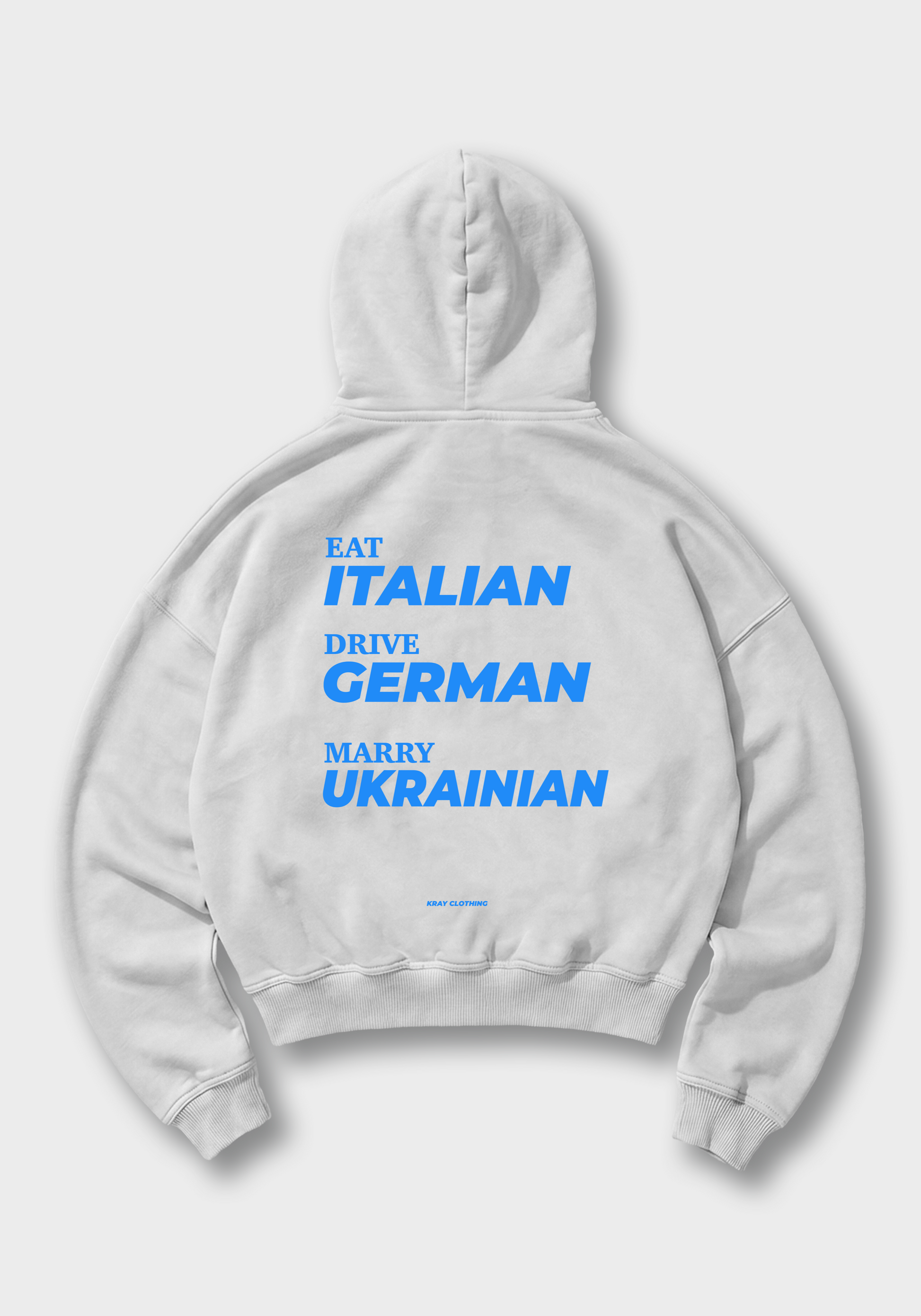 Marry Ukrainian Oversized Hoodie - White Back (Designed)