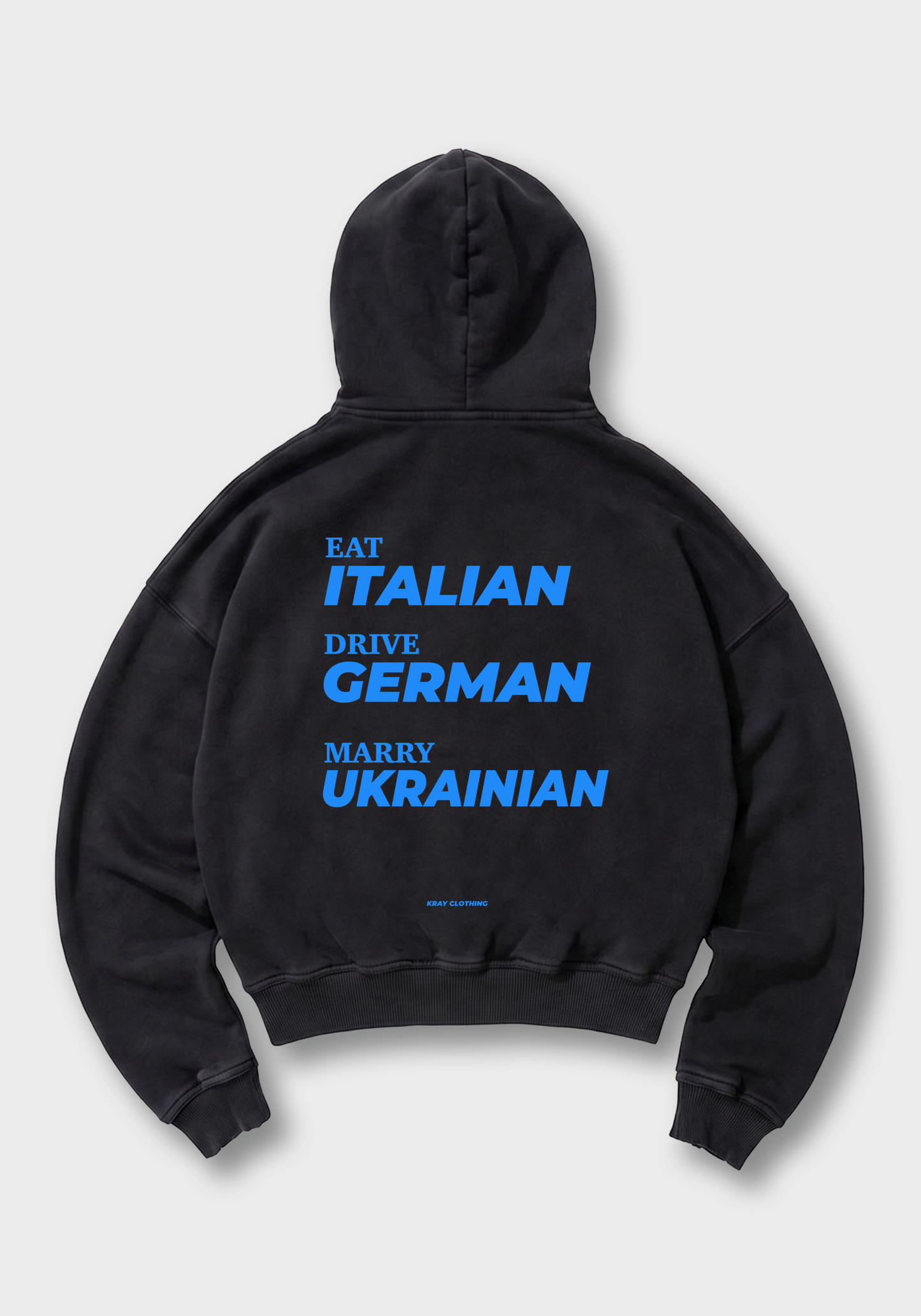 Marry Ukrainian Oversized Hoodie - Black Back (Designed)