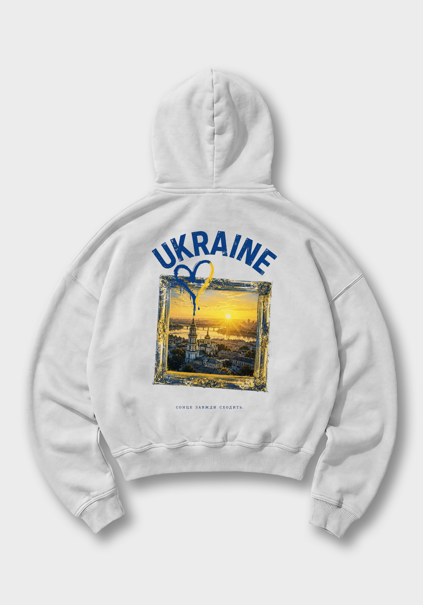 Ukraine Oversized Hoodie - White Back (Designed)