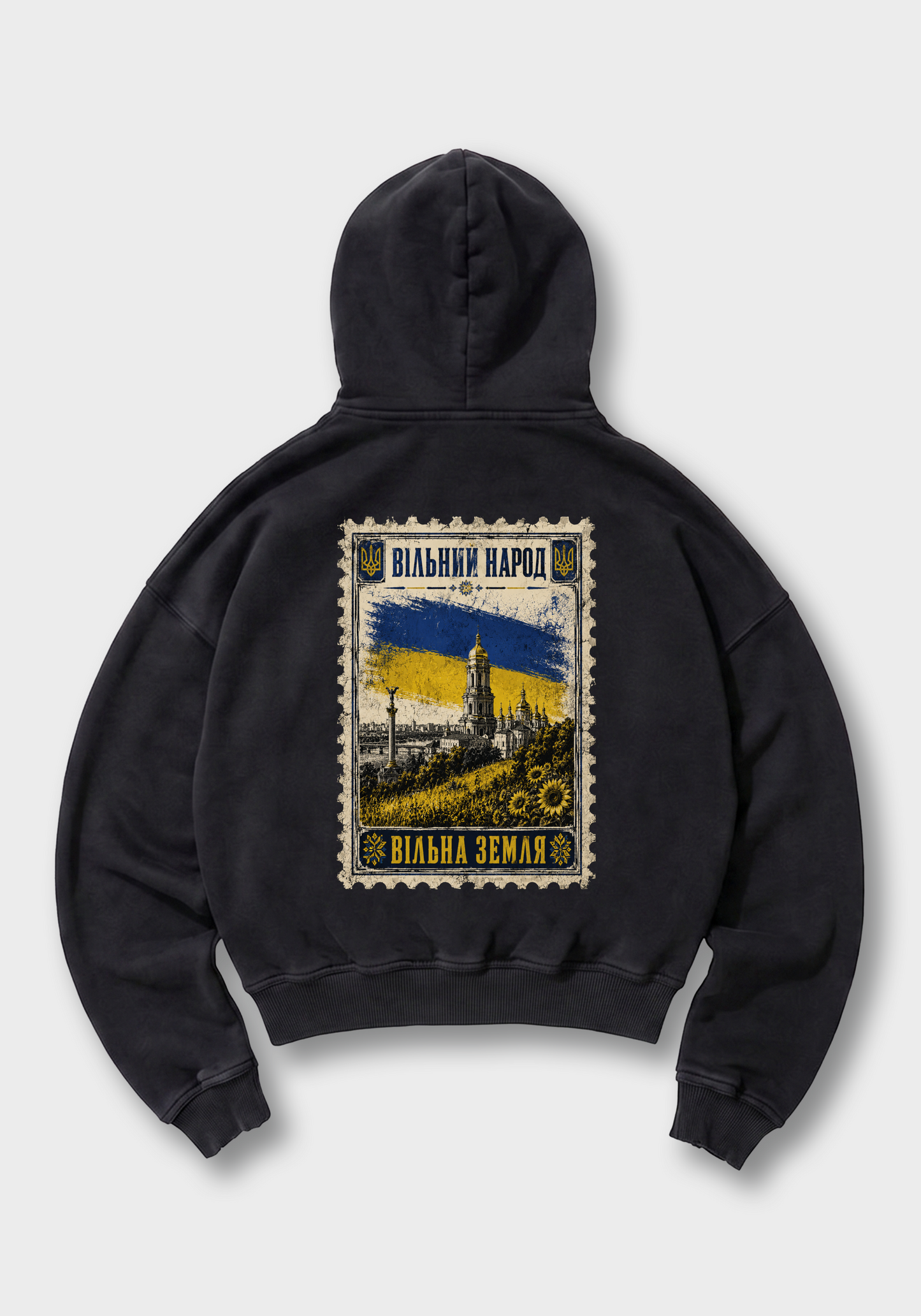 Freies Land Oversized Hoodie - Black Back (Designed)