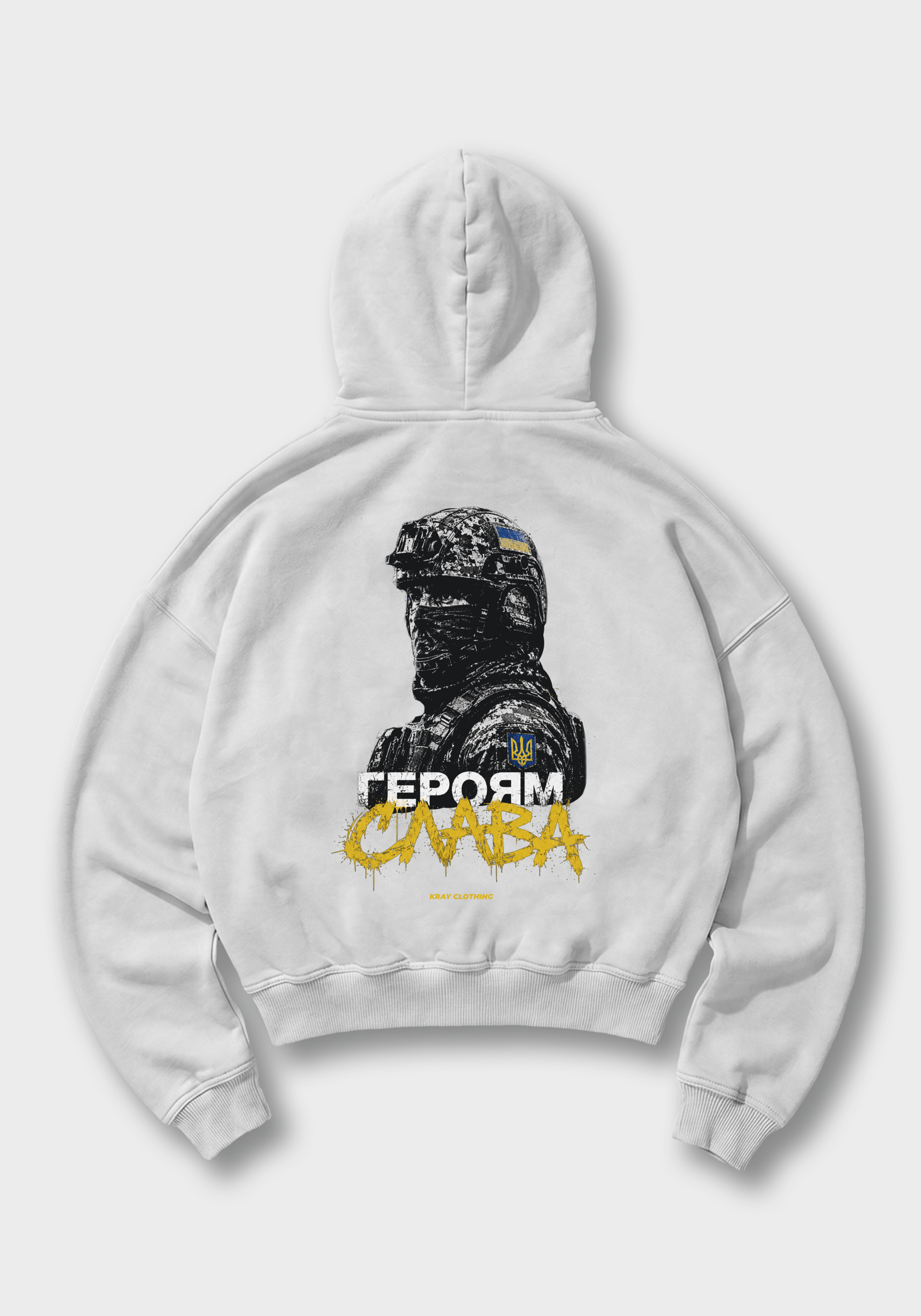 Ruhm den Kriegern Oversized Hoodie - White Back (Designed)