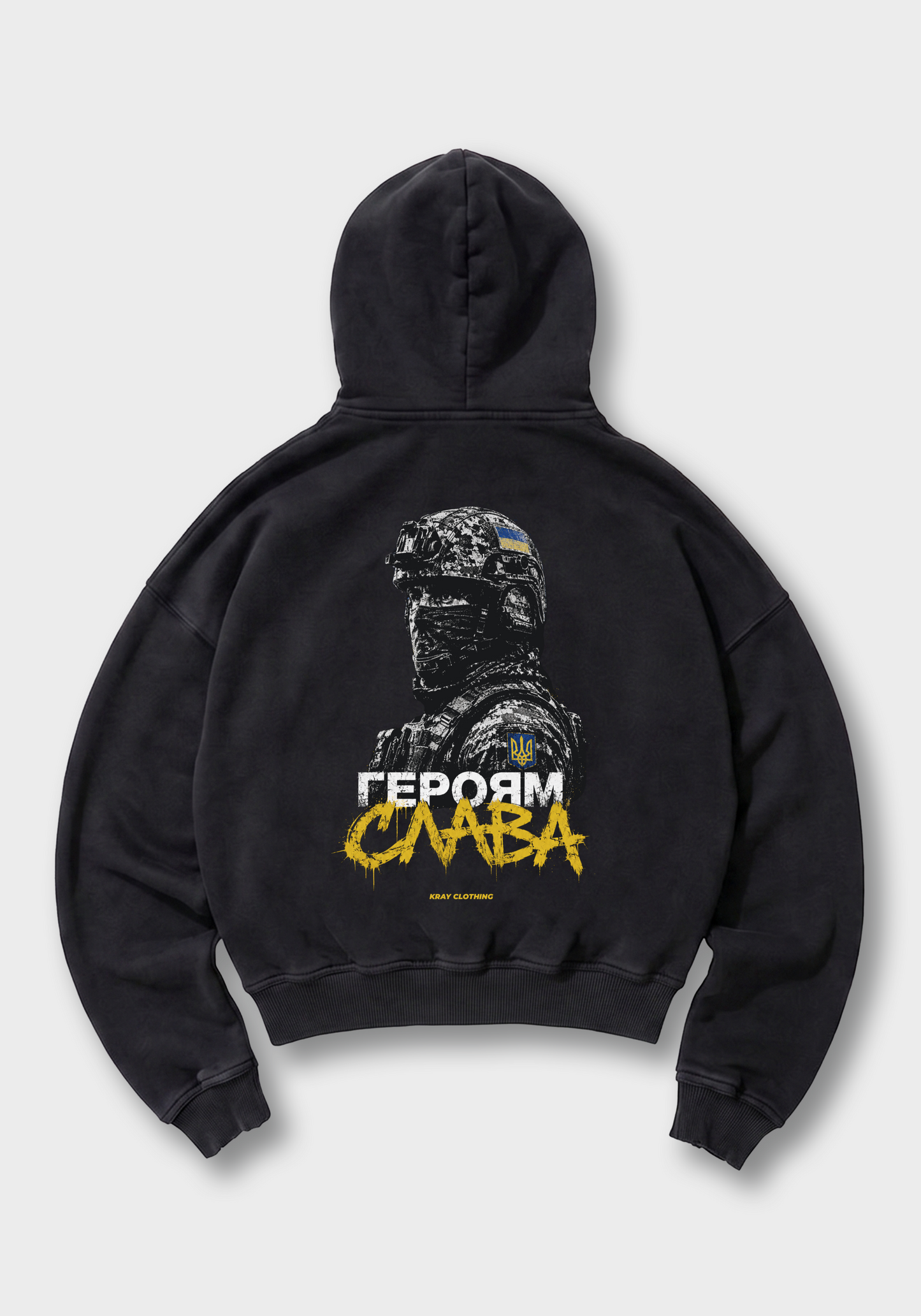 Ruhm den Kriegern Oversized Hoodie - Black Back (Designed)